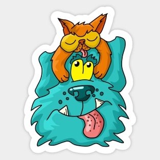 Dog Loves Cat Sticker